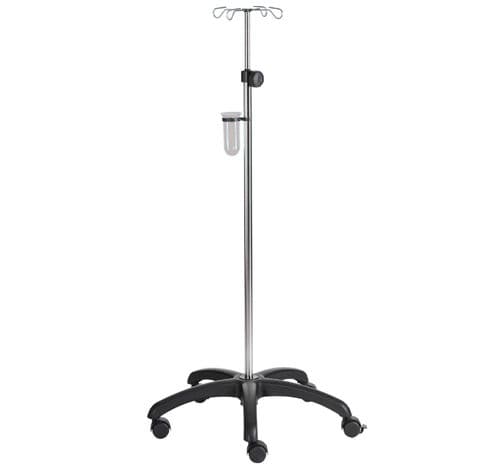 带滑轮输液架 - ECCO-CARE Mini - SIMPEX - 4 个钩子 / 不锈钢 / 可调高度
