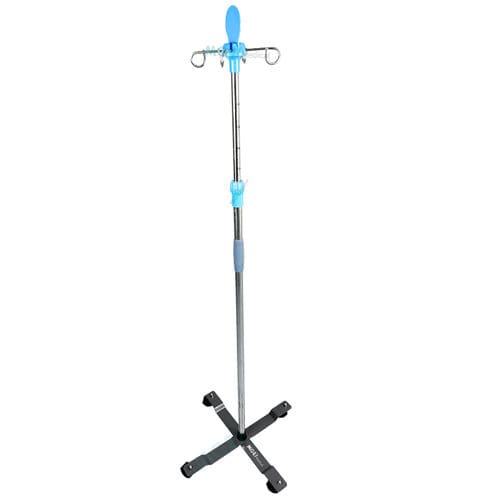 带滑轮输液架 - DT1 - Medige International Industries - 4 个钩子 / 不锈钢
