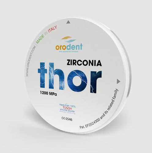 氧化锆牙科材料 - Thor  - Orodent srl - 用于牙桥 / 用于牙冠 / 牙龈