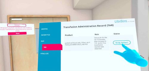 个人文件软件 - Blood Administration Tutorial - UbiSim - 用于护士护理 / 培训 / 模拟