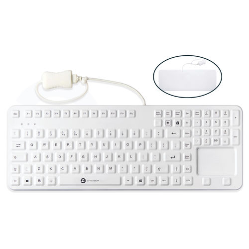 带触摸板医用键盘 - PRIME TOUCH KSI-U10210  - GETT Asia Ltd. - 硅胶 / 防水 / 卫生