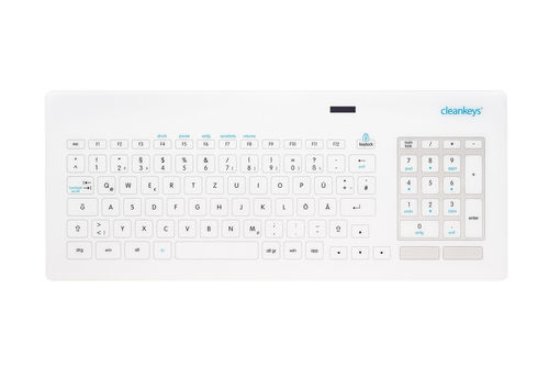 带数字键区医用键盘 - CLEANKEYS® CK6（KR30221） - GETT Asia Ltd. - 玻璃 / 可水洗 / 卫生