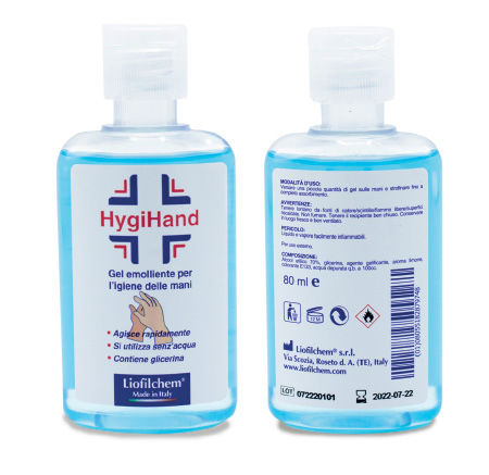 70%消毒洗手液 - HygiHand - Liofilchem S.r.l. - 500毫升 / 100毫升 / 1000mL