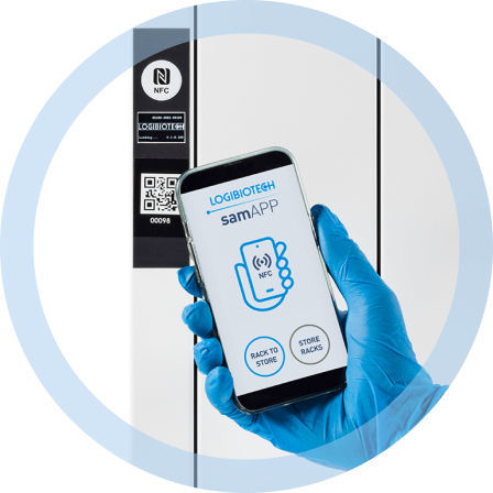 管理安卓应用程序 - samAPP - LOGIBIOTECH SRL - 运输 / 组织学实验室用 / Android 安卓