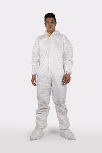 男式连体防护服 - UNIFORMIDAD LABORAL BARBERÁ, SL ULB MEDICAL - 一次性 / 无纺布 / 白色