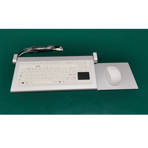 带触摸板医用键盘 - E600 - Guangzhou GT-Interaction Technology Co., Ltd - 铝制 / 防感染 / 抗菌