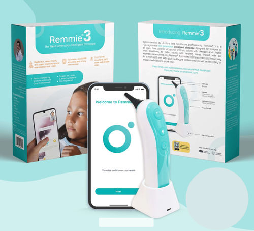 儿科电子耳内窥镜 - Remmie Inc. - 带诊视器