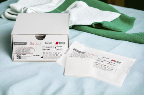 垫止血剂 - Surgicoll - MBP - Medical Biomaterial Products - 矫形外科手术 / 伤口手术