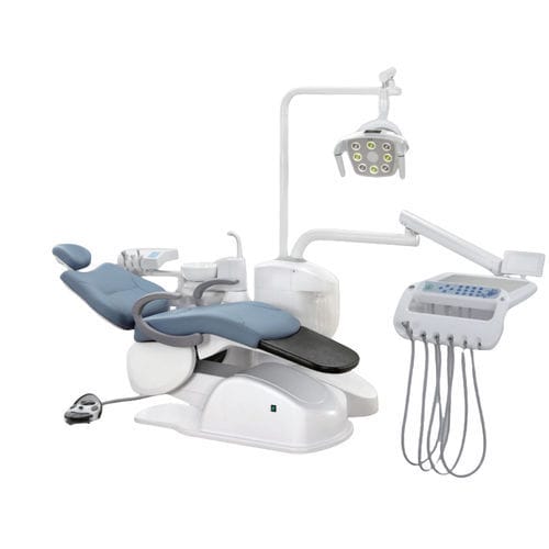 带电动椅牙科治疗设备 - LTMED-A6600 - LeadThink Medical Equipment Co.,Ltd. - 具有活动头枕 / 带卫生系统 / 带器械架