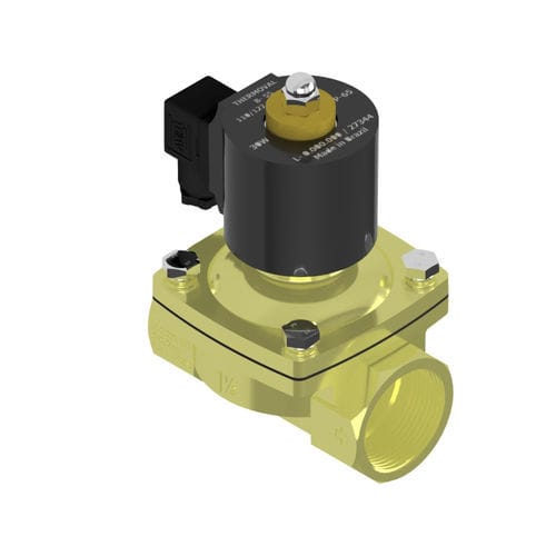 气体阀 - 1/2" NPT - Thermoval - 螺线管式 / 不锈钢 / 黄铜