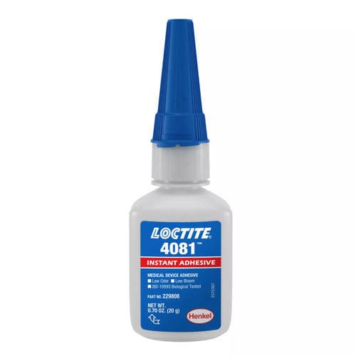 氰基丙烯酸盐医用装配胶水 - LOCTITE® 4081 - Henkel - 一次性医疗用具 / 用于金属 / 用于塑料