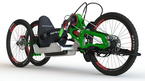 电动手摇自行车 - Quantum - Sport-On - 成人 / 黑色 / 绿色