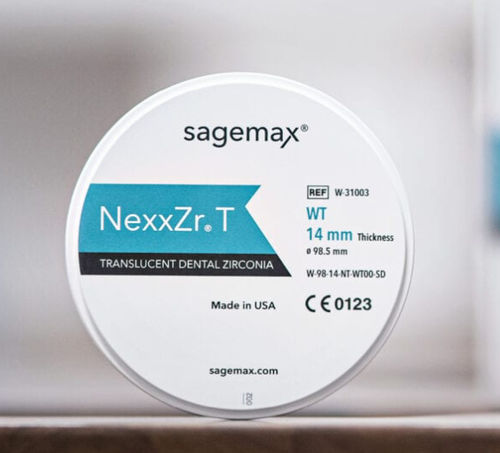 锆牙科材料 - NexxZr T - Sagemax - 用于牙桥 / 铣削 / 半透明