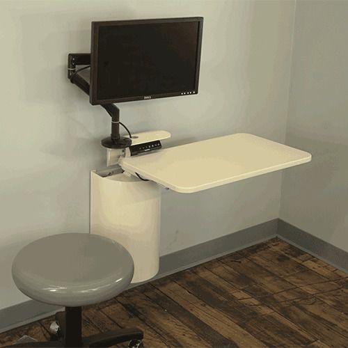 壁挂工作站 - Pull-and-Swivel - Right Height Mfg - 抗菌 / 可调高度