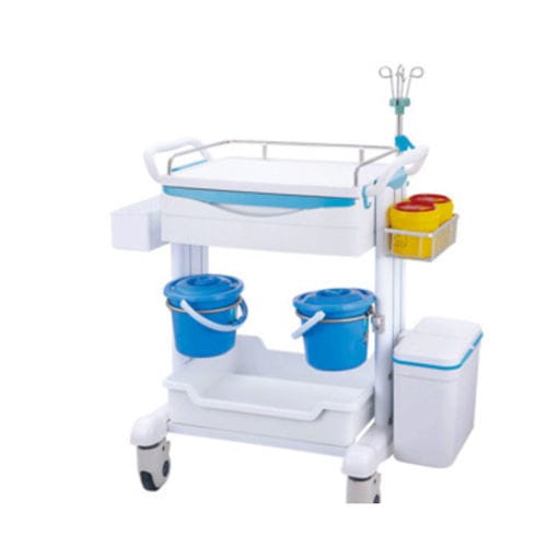 医用手推车 - Tianjin Kangli Medical Instrument - 不锈钢 / 铝制 / 带垃圾桶