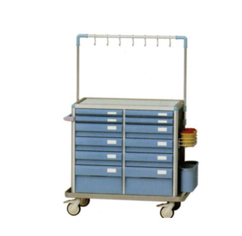 医用推车 - Tianjin Kangli Medical Instrument - 存储 / 铝制 / 带抽屉