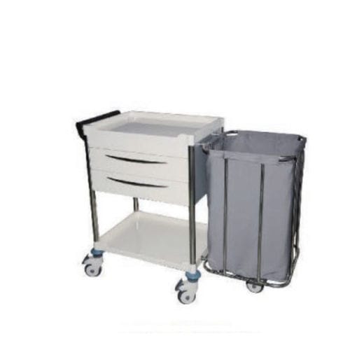 医用带行李架推车 - B-23 - Tianjin Kangli Medical Instrument - 搁板 / 双门 / 1 袋式