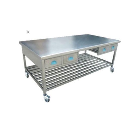 带滑轮存储架 - B 158 - Tianjin Kangli Medical Instrument - 不锈钢 / 带抽屉
