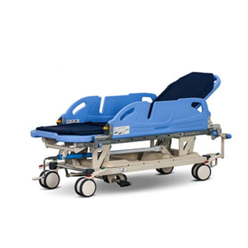 病人转移担架车 - Tianjin Kangli Medical Instrument - 液压 / 可调高度 / 双台面