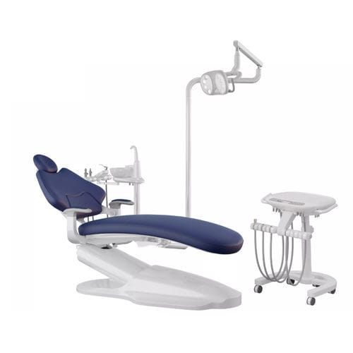 带电动椅牙科治疗设备 - ADU M5 - FOSHAN ESAY MEDICAL TECHNOLOGY CO.,LTD - 紧凑型 / 具有活动头枕 / 移动式