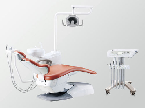 带电动椅牙科治疗设备 - A4 - FOSHAN ESAY MEDICAL TECHNOLOGY CO.,LTD - 具有活动头枕 / 带卫生系统 / 带器械架