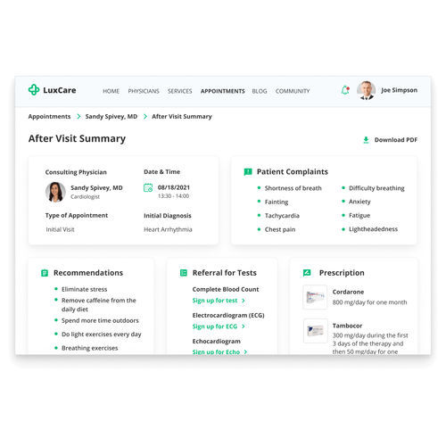 医用软件 - ScienceSoft - 远程医疗健康系统 / 加工 / 规划