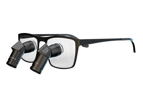 眼镜框双筒放大镜 - Ergo-Vue-4.0X - ErgonoptiX Alon Sabsay - 带有医用头灯