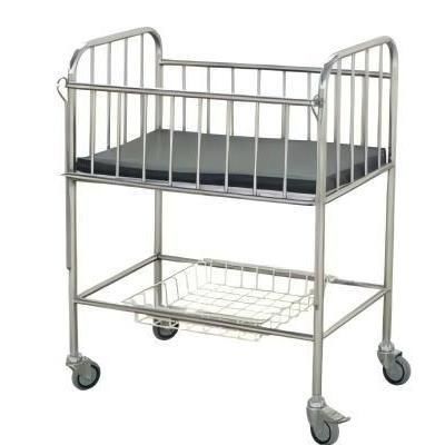 高度固定医用婴儿床 - YK-M115 - Topmost Medical Technology Co.,Ltd - 带滑轮 / 不锈钢