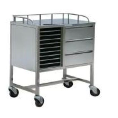 医用推车 - YK-S014 - Topmost Medical Technology Co.,Ltd - 不锈钢 / 3 屉式