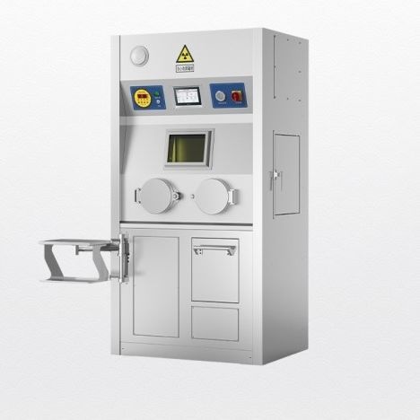 核医学手套式操作箱 - Shandong Hongxinyu Medical Technology Co., Ltd. - 落地 / 负压式 / 不锈钢