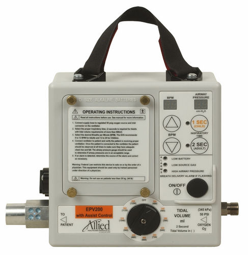 急救呼吸机 - EPV200 - Allied Healthcare Products - 运输 / 非侵入性 / 手持式