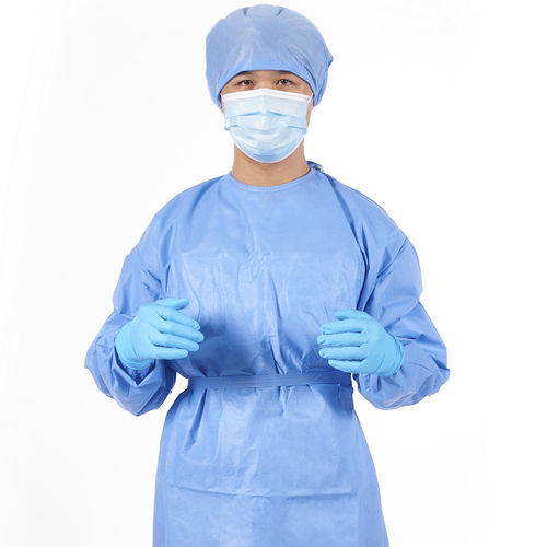 男女通用外科手术服 - Allmed Medical Products   - 无纺布 / 透气 / 蓝色