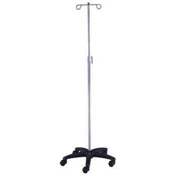 带滑轮输液架 - APC-222076 - Apex Health Care - 2 个钩子 / 不锈钢
