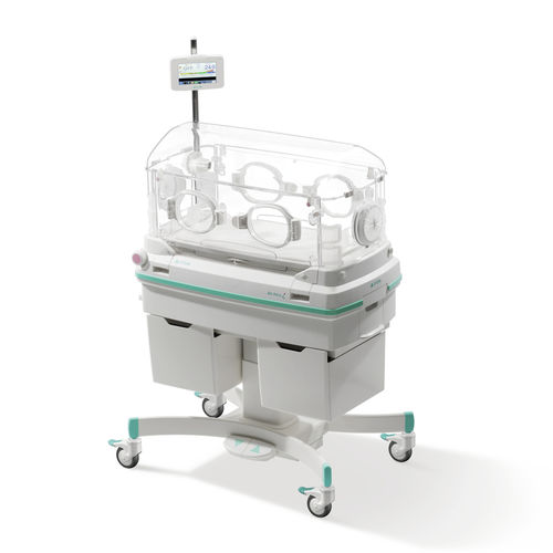 带滑轮保育箱 - Air Incu i - Atom Medical Corporation  - 带监护仪