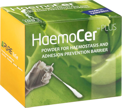 粉末止血剂 - HaemoCer™ PLUS  - BioCer - 神经外科 / 心血管外科 / 矫形外科手术