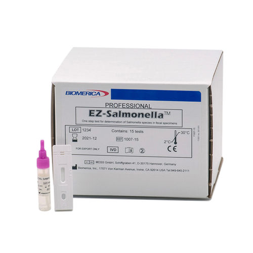 沙门氏菌快速诊断检测 - EZ-Salmonella™ - BIOMERICA  - 抗原 / 细菌 / 粪便