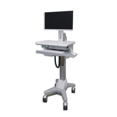 PC面板电脑推车 - 5AL/CC/A/PO/VM - Bristol Maid Hospital Metalcraft - 电池驱动 / 可调高度 / 带抽屉
