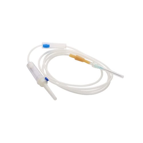 聚氯乙烯输液器 - luer lock with needle - Changzhou Medical Appliances General Factory - 带过滤器防颗粒污染 / 带光线电防护 / 带热交换机