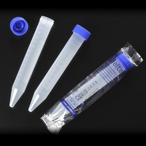 实验室试管 - EUROTUBO® - Deltalab - 微生物 / 锥形 / 聚乙烯