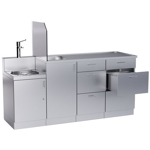 模块化医疗柜 - Individual - Discher Technik  - 带抽屉 / 固定 / 不锈钢