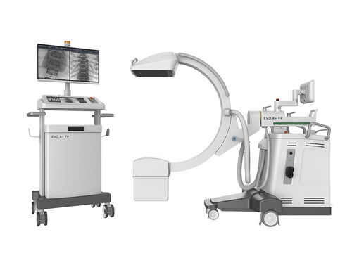 移动式影像增强器 - EVO R+ FP - DMS Imaging - 平板探测器 / 带视频柱