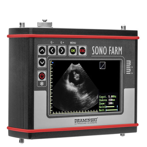 兽医超声波检查仪 / 手持式 - SonoFarm mini - Dramiński - 多功能 / 黑白