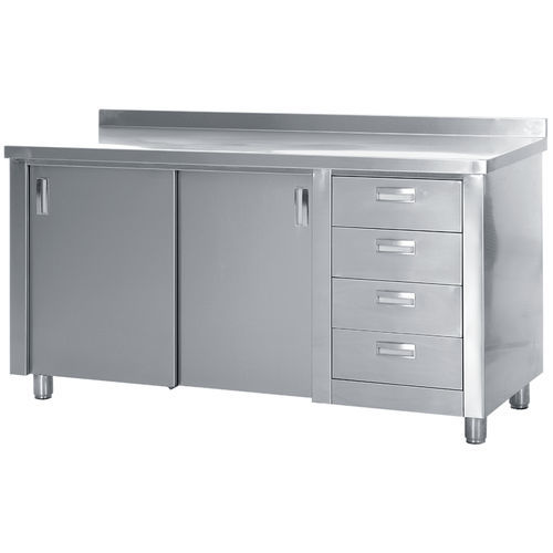 工作桌 - ER-115 series - ERYIGIT Medical Devices  - 长方形 / 不锈钢 / 带抽屉