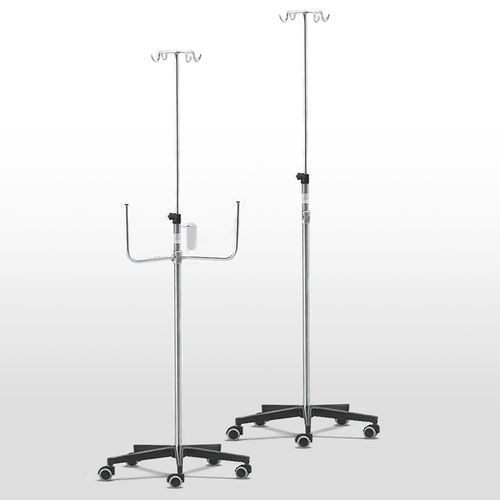 带滑轮输液架 - 9AB0033 - Favero Health Projects/意大利FAVERO医疗保健家具 - 4 个钩子 / 用于注射泵 / 不锈钢