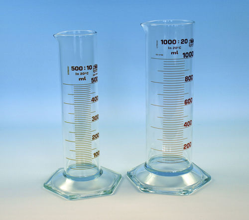 硼硅酸盐玻璃量筒 - 42185 series - Glaswarenfabrik Karl Hecht - 分度