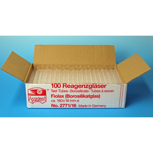 实验室试管 - FIOLAX®  - Glaswarenfabrik Karl Hecht - 圆形底部 / 硼硅酸盐玻璃