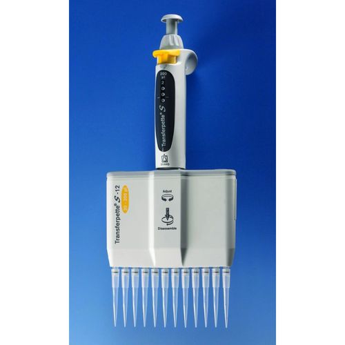 手动微量移液器 - Transferpette® S-12 - Glaswarenfabrik Karl Hecht - 活塞 / 12通道 / 容量可调节