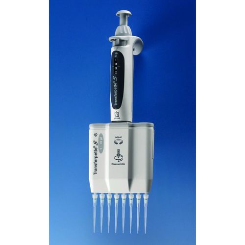手动微量移液器 - Transferpette® S-8 - Glaswarenfabrik Karl Hecht - 活塞 / 8通道 / 容量可调节