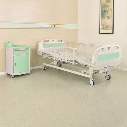医院病床 - D656a - Hopefull Medical Equipment - 手动 / 高度可调节 / 带滑轮