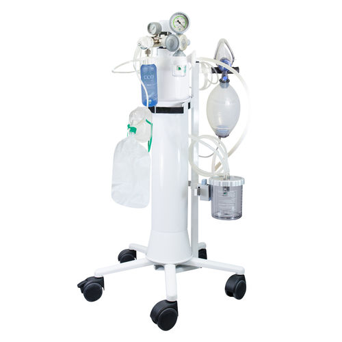 推车式氧疗系统 - AEROtreat  - HUM - Gesellschaft für Homecare und Medizintechnik - 带有氧气面罩 / 带氧气瓶 / 带有流量计